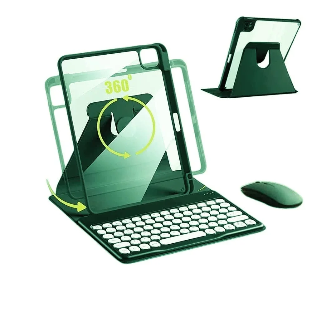 Rotating Keyboard Case for iPad 9th /8th /7th Gen 10.2 Inch